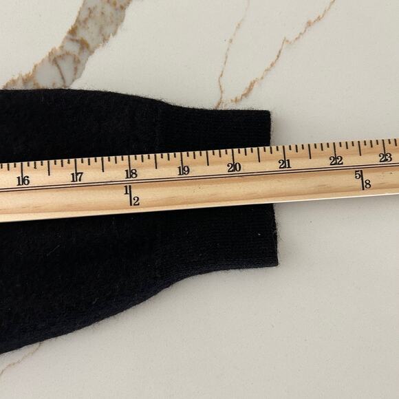 Club House Sweater Merino Wool Blend Black Mock Neck SZXL Pullover Winter Cozy - Picture 9 of 10